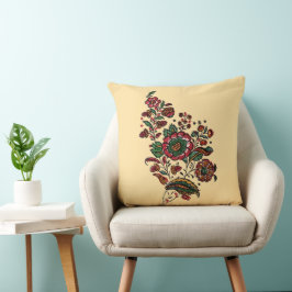 Almofada Tecido de Chintz de Algodão Indiano Vintage
