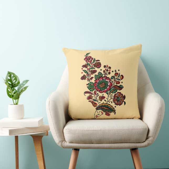 Almofada Tecido de Chintz de Algodão Indiano Vintage (Cadeira)