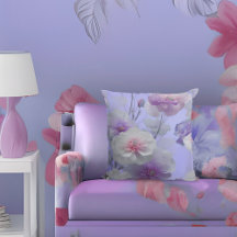 Tecido de flores de seda roxo lilás rosa