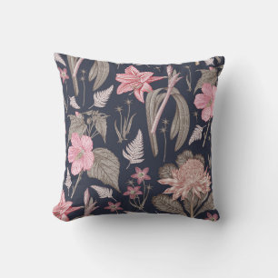 Almofada Tecido de padrões sem costura. Set Amaryllis Warat
