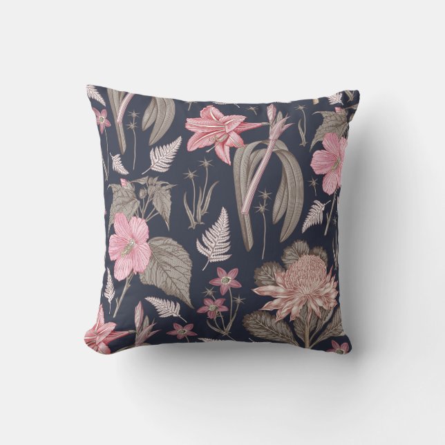 Almofada Tecido de padrões sem costura. Set Amaryllis Warat (Frente)