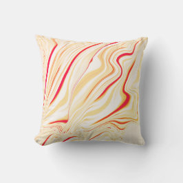 Almofada Tecido ondulado com tons beges claros, curva rosa