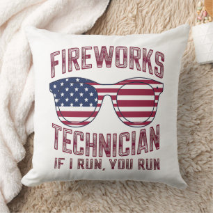 Almofada Técnico de Fogos de Artifício 4 de Julho Divertido
