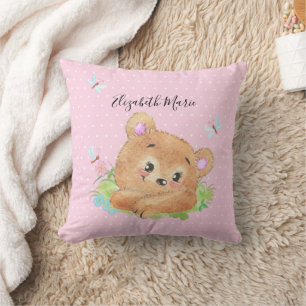 Almofada Teddy Bear Pink Theme Baby Girl Gift Chá