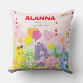 Almofada Teddy Bears Celebra Estatuações de Nascimento Rosa