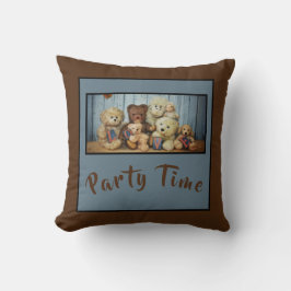 Almofada Teddy com amigos Hora da Festa -