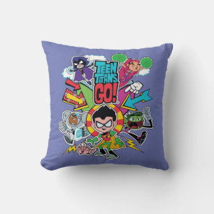 Almofada Teen Titans Go! Gráfico de Seta de Equipe