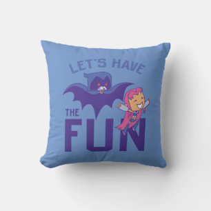 Almofada Teen Titans Go! Starfire & Raven "Divirta-Se"