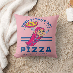 Almofada Teen Titans Go! Starfire "Truth Justice Pizza"