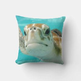 Almofada Tela de Impressão do Faux do Relógio Turtle Round