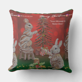 Almofada Tema de Natal Bunny Boganhues Impressões Artesanai