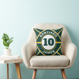 Almofada Tema Esportivo Verde e Amarelo