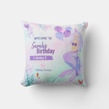 tema personalizado de sereia aniversariante roxo