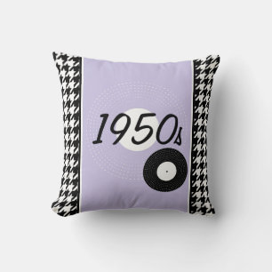 Almofada Tema roxo, preto e branco dos anos 50 Anúncio