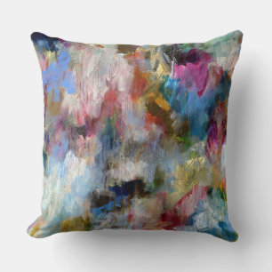 Almofada Tempestade de Abstrato Original de Arte Fina