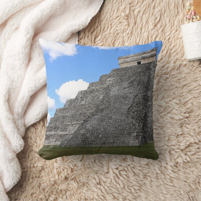 Almofada Templo de Chichen Itza, do Vista Sudoeste de Kukul (Cobertor)