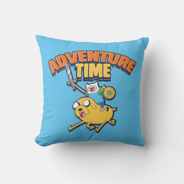 Almofada Tempo de Aventura | Finn Riding Jake (Frente)