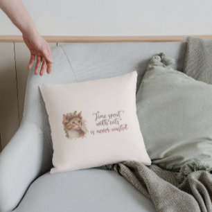 Almofada Tempo Gasto Com Gatos Cachorros Cachorros Design