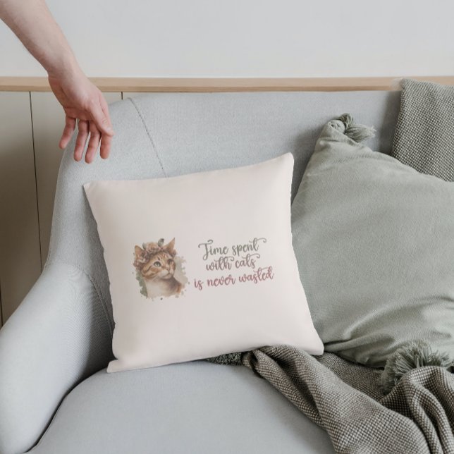 Almofada Tempo Gasto Com Gatos Cachorros Cachorros Design (Criador carregado)