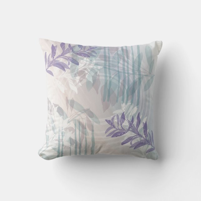 Almofada Tendência Moderna Floral Abstrata Botânica (Frente)