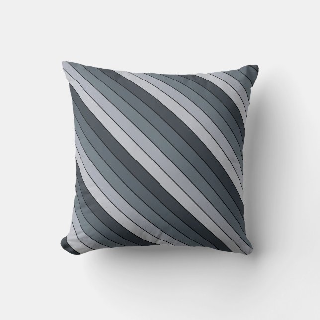 Almofada Tendy Modern Space Cinzas Stripes (Frente)