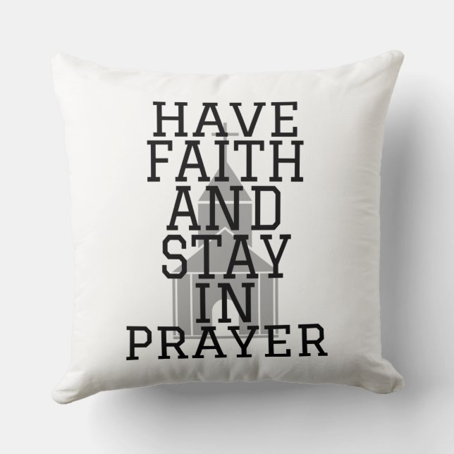 Almofada Tenha Fé Em Prayer Bold (Verso)