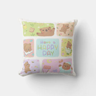 Almofada Tenha Um Feliz Dia: Óculos De Urso De Teddy