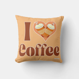Almofada Tenho que amar café, moto de coração bonito