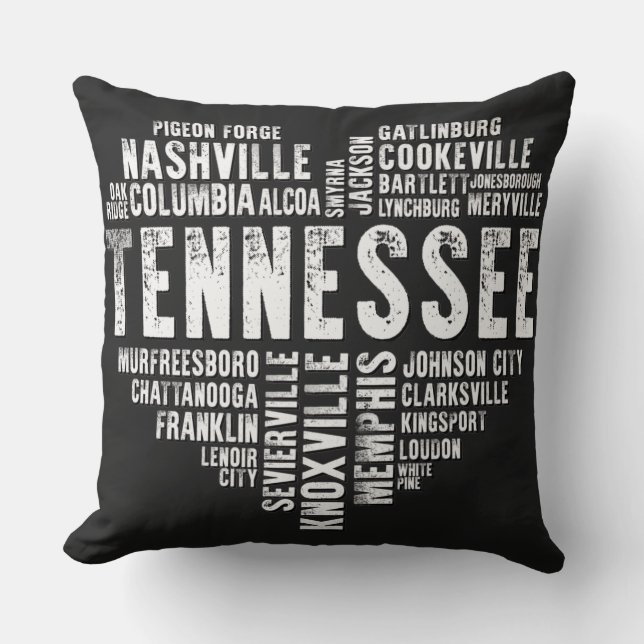 Almofada Tennessee Heart Love Knoxville Nashville Memphis  (Frente)