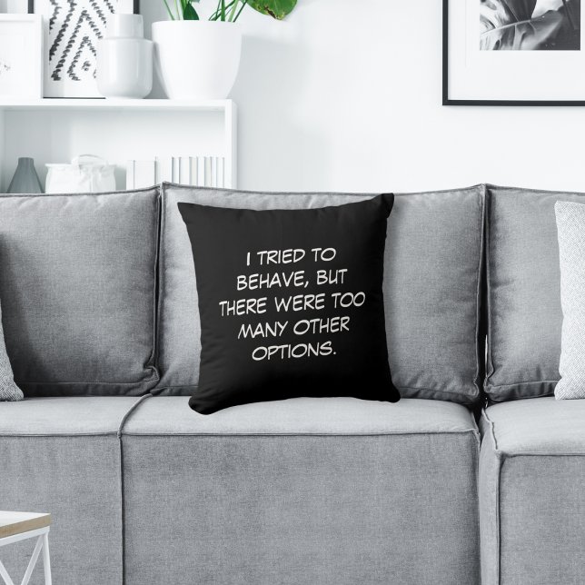 Almofada Tentei me comportar (Criador carregado)