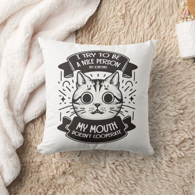 Almofada Tento Ser Uma Pessoa Legal. (Cobertor)