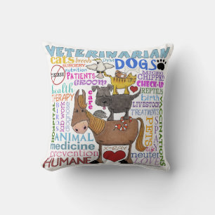 Almofada Termos do Veterinarian-Subway Art Vet