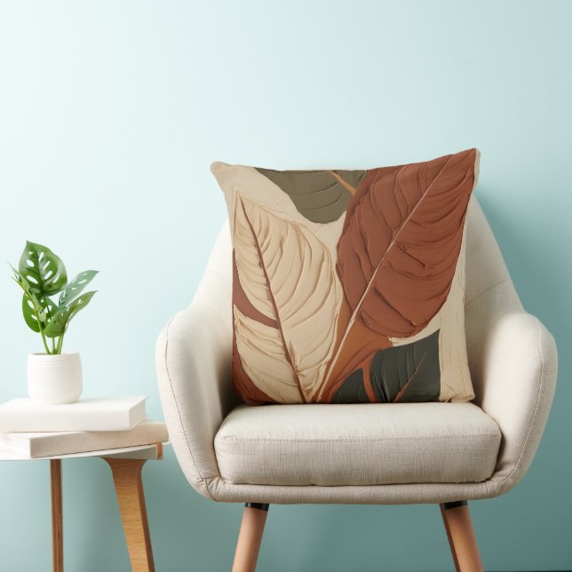 Almofada Terra Elegância | Modigliani Leaf Art (Cadeira)