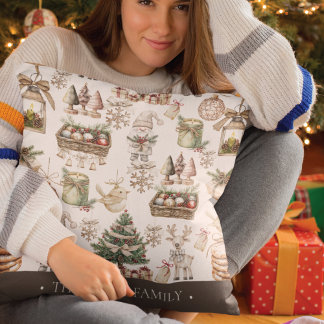 Almofada Terra Maravilha Personalizada de Inverno com Pássa