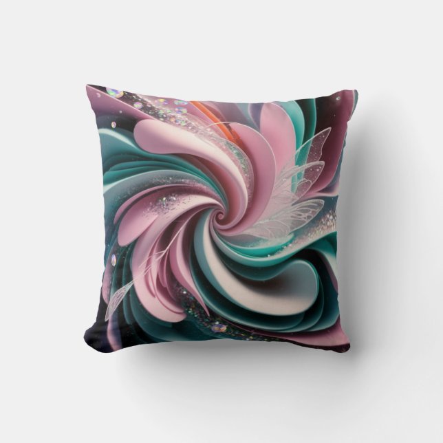 Almofada Terra maravilhosa da fada abstrato da Fairycore (Frente)