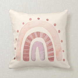 Almofada Terracota Creme Boho Arco-íris para Berçá