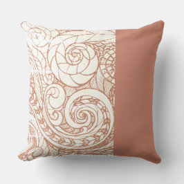 Almofada Terracotta Botanical Swirl