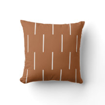 Terracotta Burnt Orange White Lines escandinava