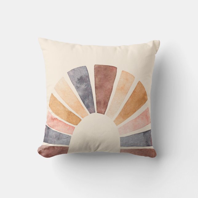 Almofada Terracotta Cream Boho Rainbow (Frente)