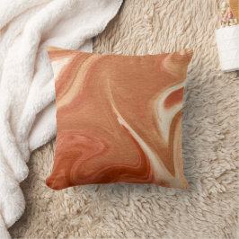 Almofada Terracotta Marble Abstract Fluid Pattern
