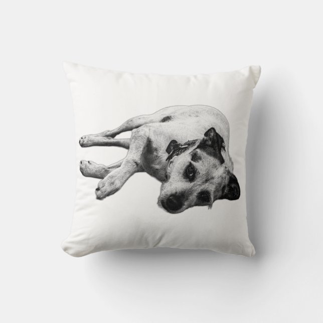 Almofada Terrier Mix - Travesseiro decorativo de dose later (Frente)