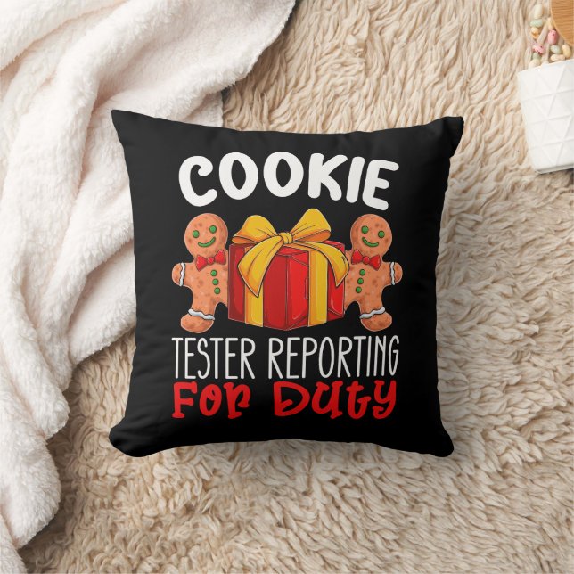 Almofada Testador de Biscoito se Apresentando para o Dever  (Cobertor)