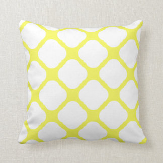 Almofada Teste padrão amarelo e branco do art deco