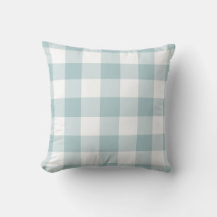 Almofada Teste padrão azul e branco Pastel do guingão