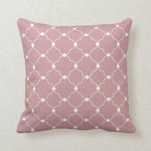 Almofada Teste padrão branco de Quatrefoil