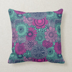 Almofada Teste padrão brilhante à moda de flores lindos