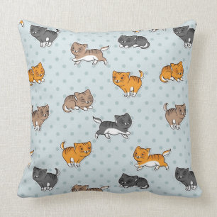 Almofada teste padrão com gatos engraçados