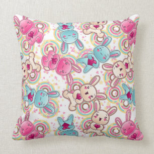 Almofada Teste padrão da criança de Kawaii com Doodles