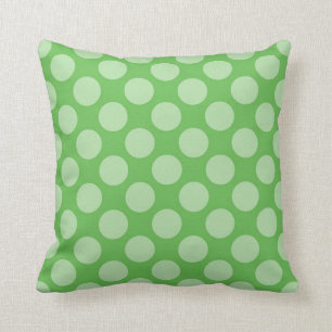 Almofada Teste padrão de bolinhas verde na moda do