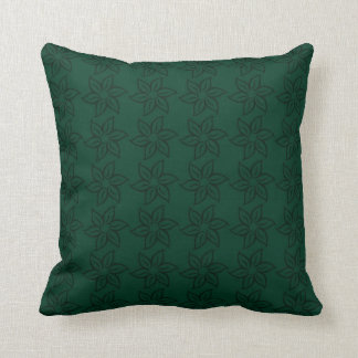 Almofada Teste padrão de flor encaracolado - verde escuro